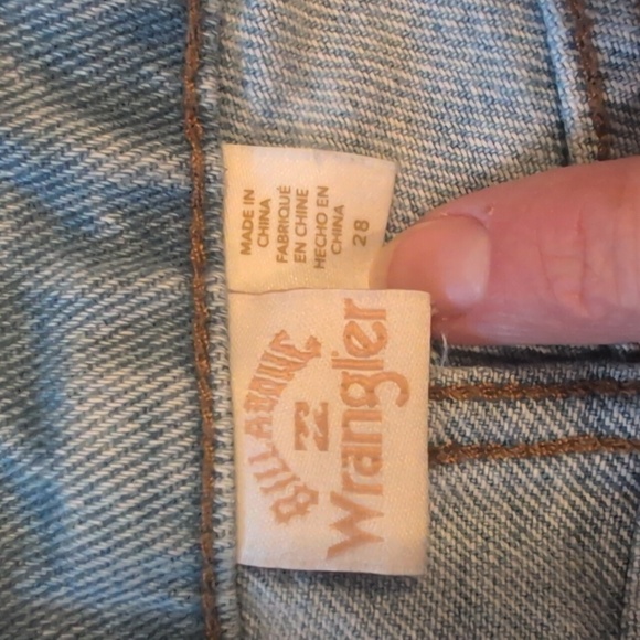 Wrangler Billabong Denim Collab Size 28 Patch It Up High Straight Jeans - Picture 8 of 12